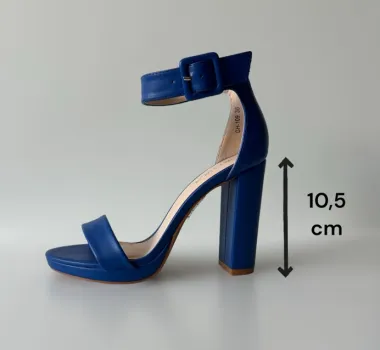 Sandale dama cu toc gros albastre 109 N7-3